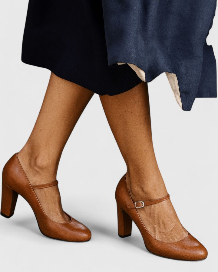 Adriana | Block Heel Ankle Strap Pumps