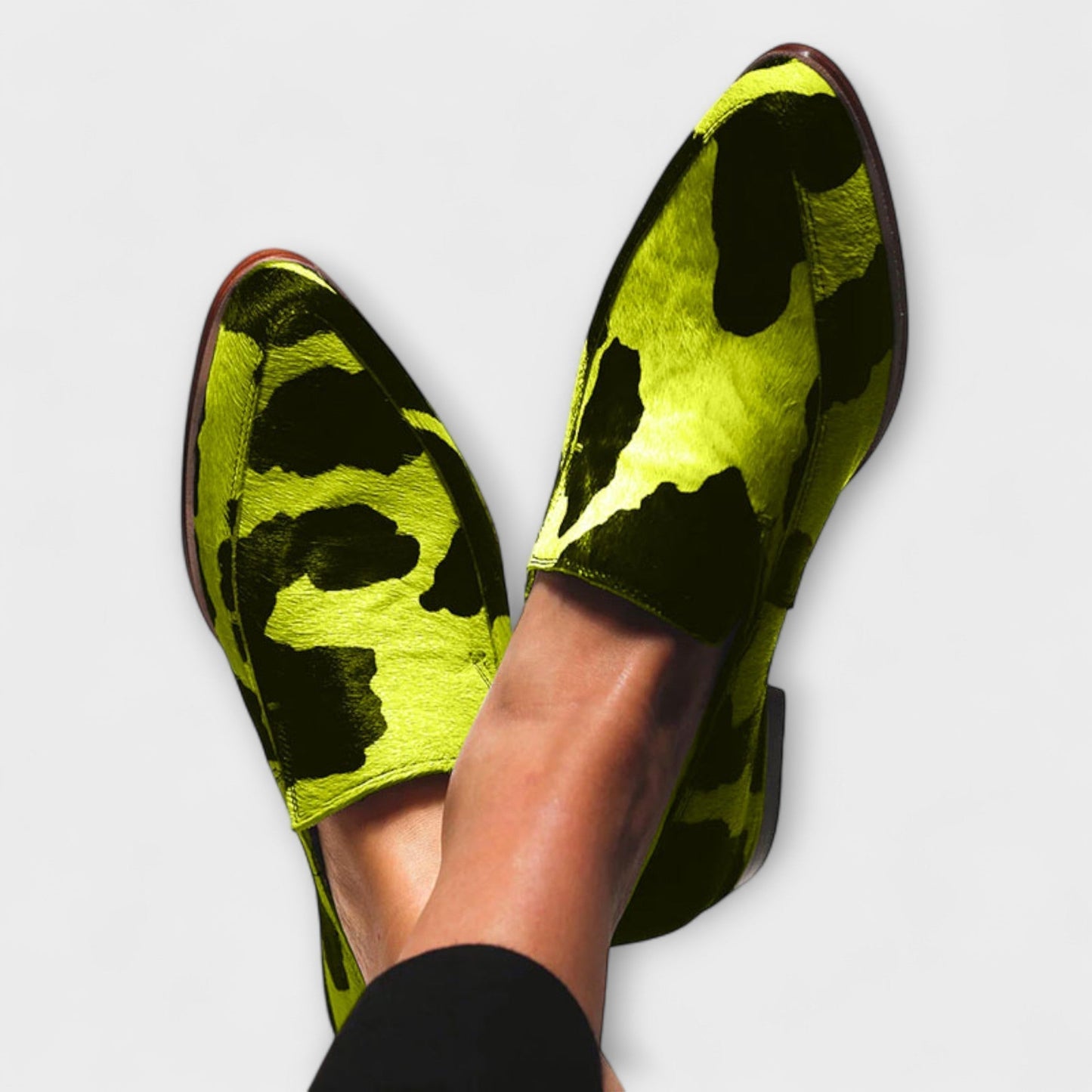 Beatrice | Cow Print Pointed Flats
