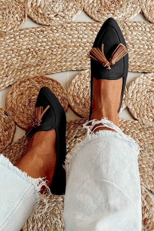 Rosalie | Pointed Tassel Loafers