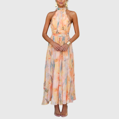 Evangeline | Gradient Halterneck Maxi Dress