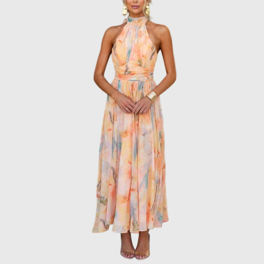 Evangeline | Gradient Halterneck Maxi Dress