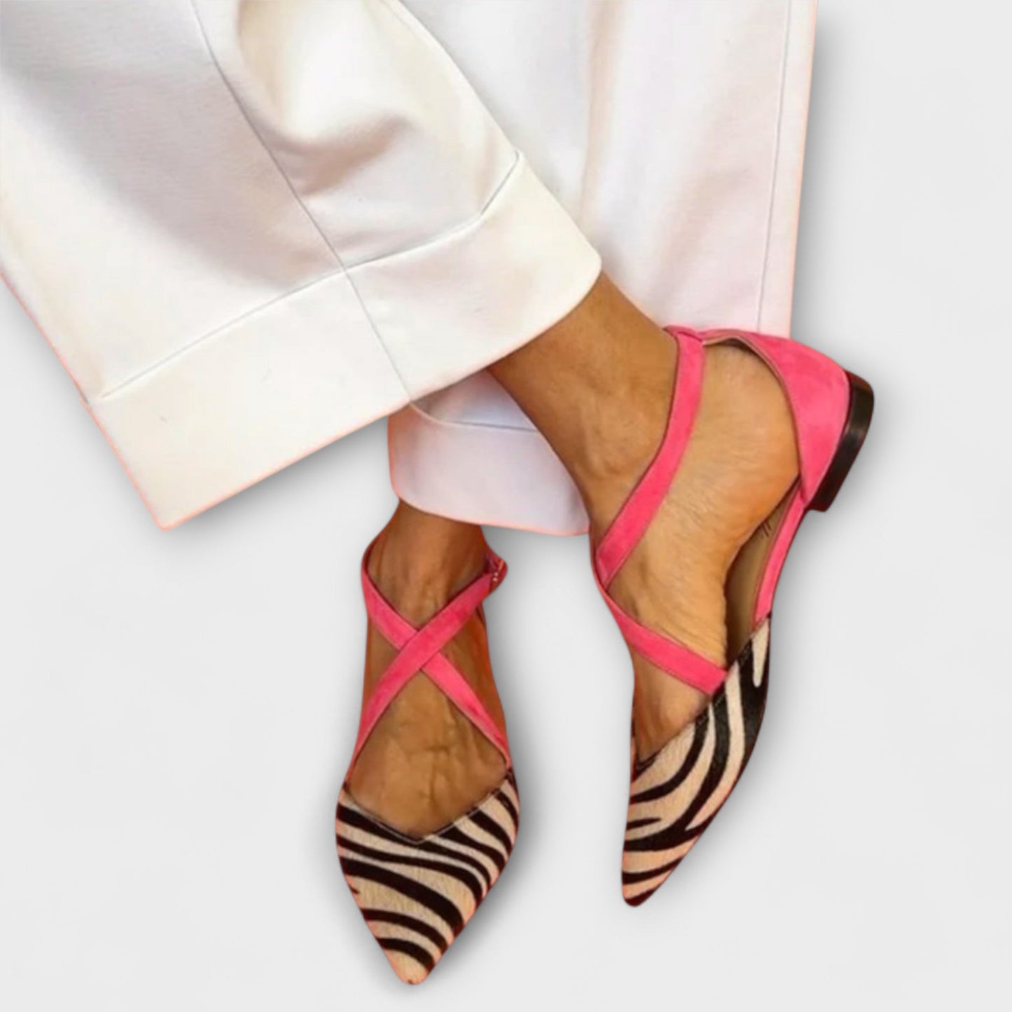 Sienna | Zebra Print Band Loafers