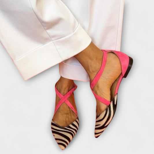 Sienna | Zebra Print Band Loafers