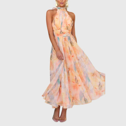 Evangeline | Gradient Halterneck Maxi Dress
