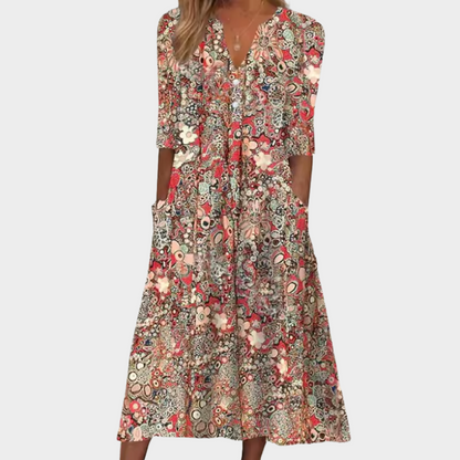 Ophelia | Floral Midi Dress