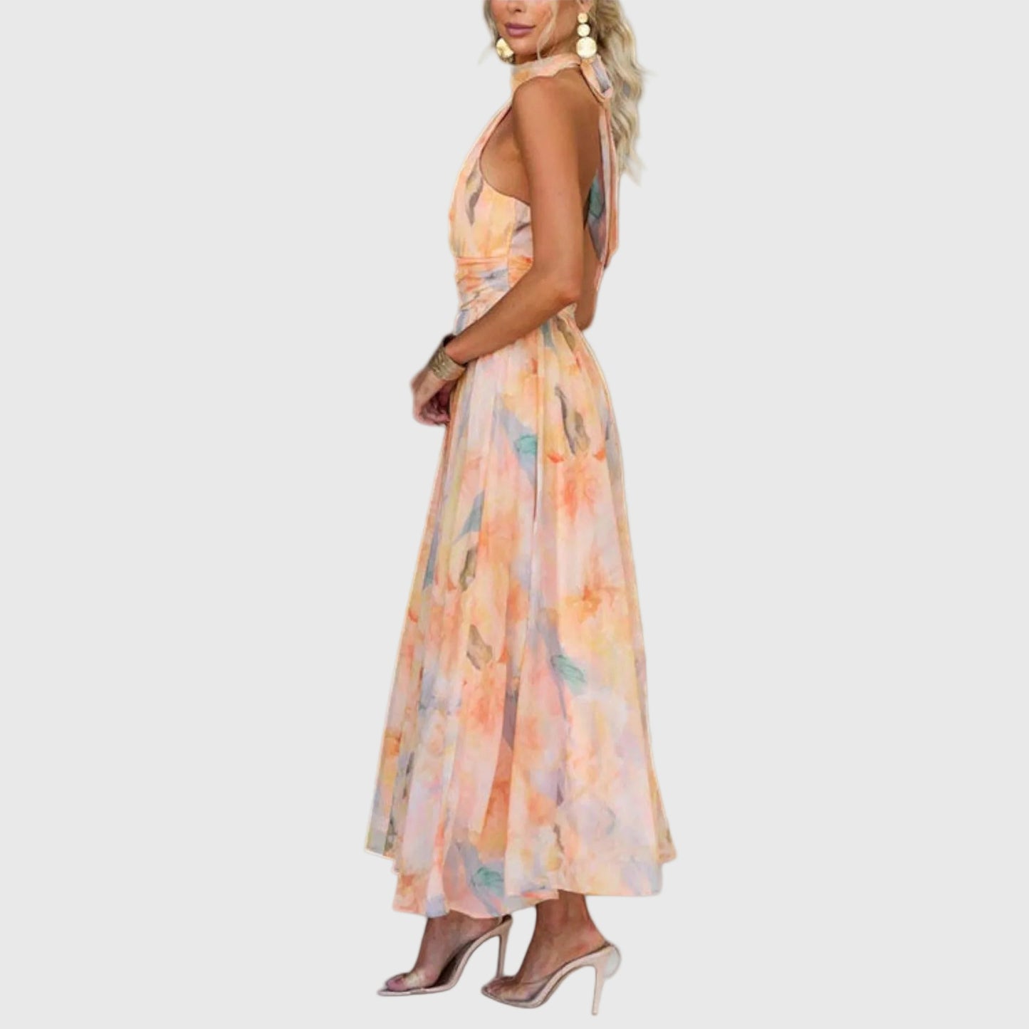 Evangeline | Gradient Halterneck Maxi Dress