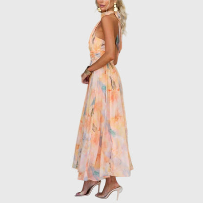 Evangeline | Gradient Halterneck Maxi Dress