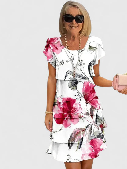 Rosalie | Tiered Floral Midi Dress