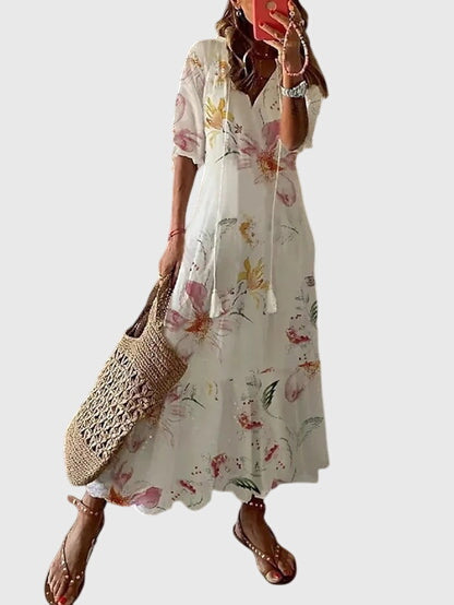 Paloma | Vintage Print Midi Dress