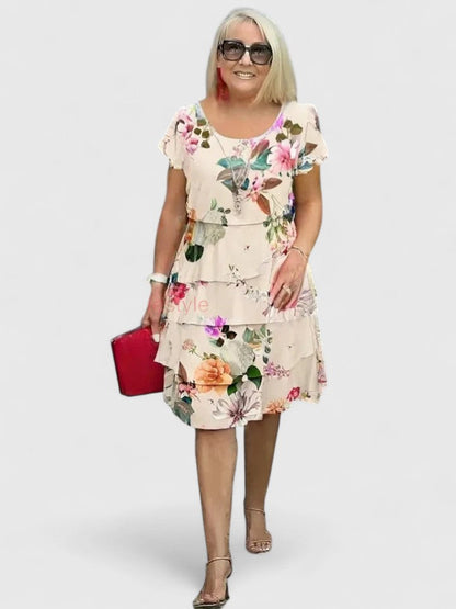 Rosalie | Tiered Floral Midi Dress
