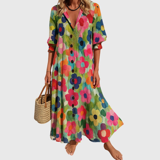 Evangeline | Bohemian Lace Midi Dress