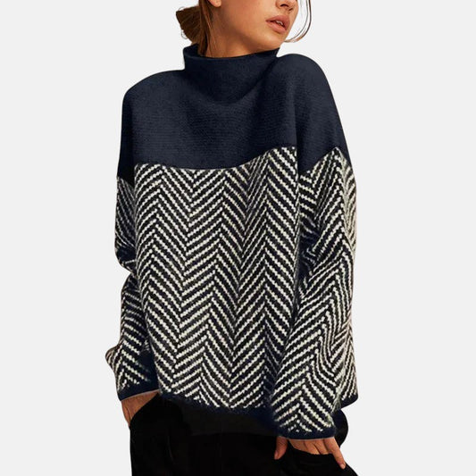 Aria | Herringbone Knit Sweater