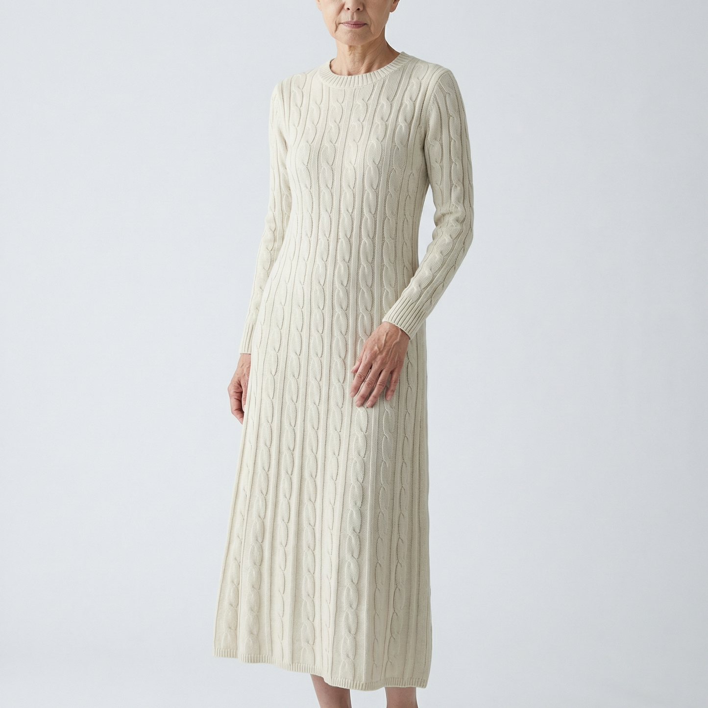 Vivienne | Elegant Long-Sleeve Midi Dress