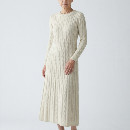 Vivienne | Elegant Long-Sleeve Midi Dress