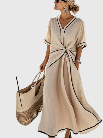 Marina | Coastal Draped Maxi Dress