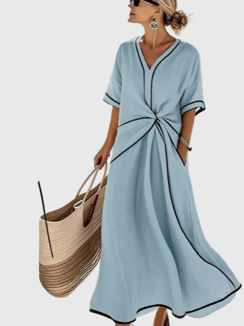 Marina | Coastal Draped Maxi Dress