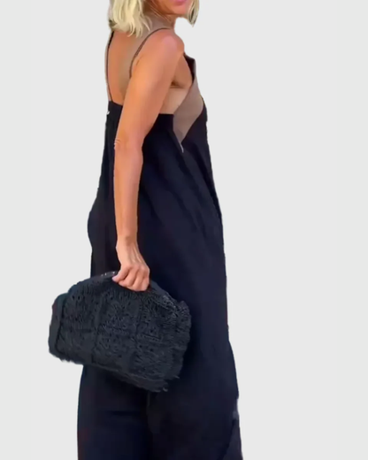 Celeste | Crossover Halter Maxi Dress