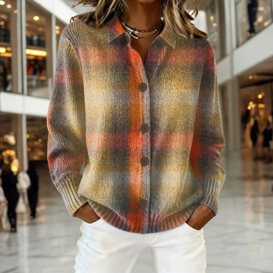 Isabella | Handcrafted Checkered Cardigan