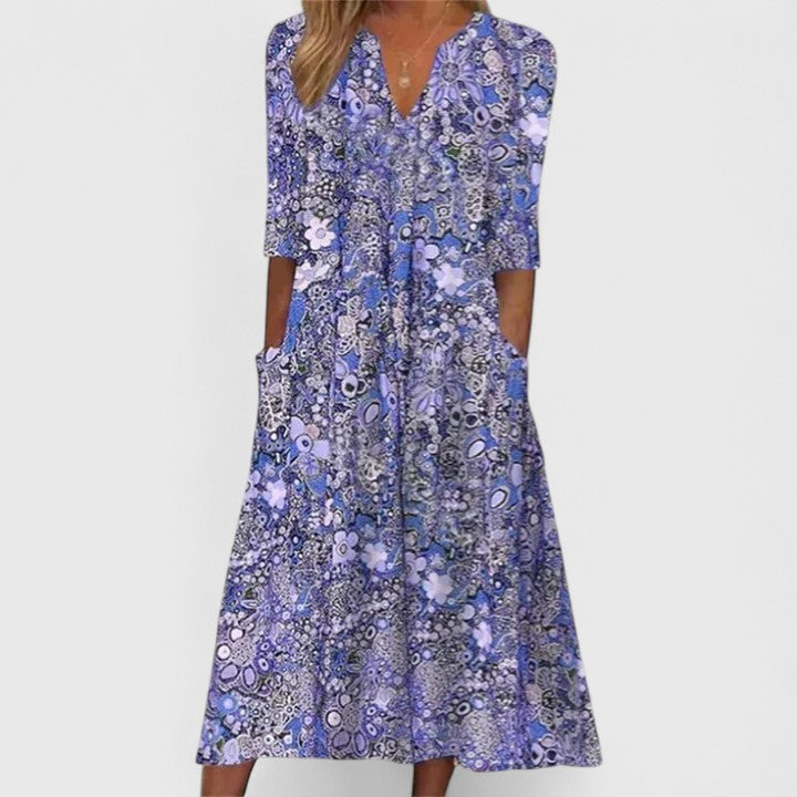 Ophelia | Floral Midi Dress