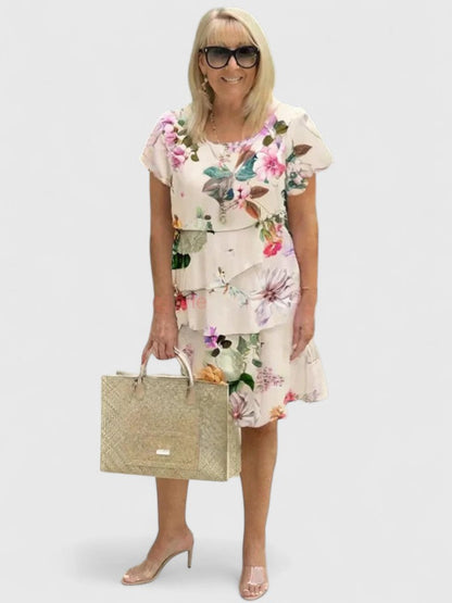 Rosalie | Tiered Floral Midi Dress
