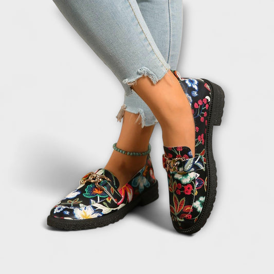 Delphine | Multicolor Floral Loafers