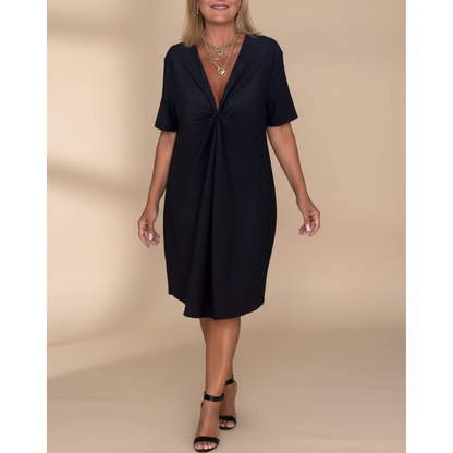 Emma | Twist-Front V-Neck Dress