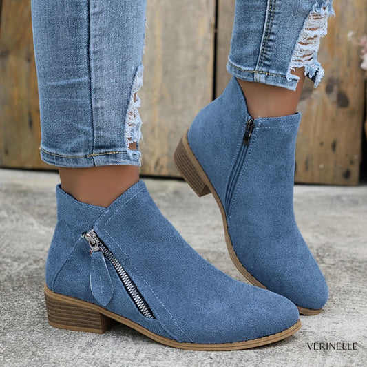 Brooke | Suede Side-Zip Ankle Boots